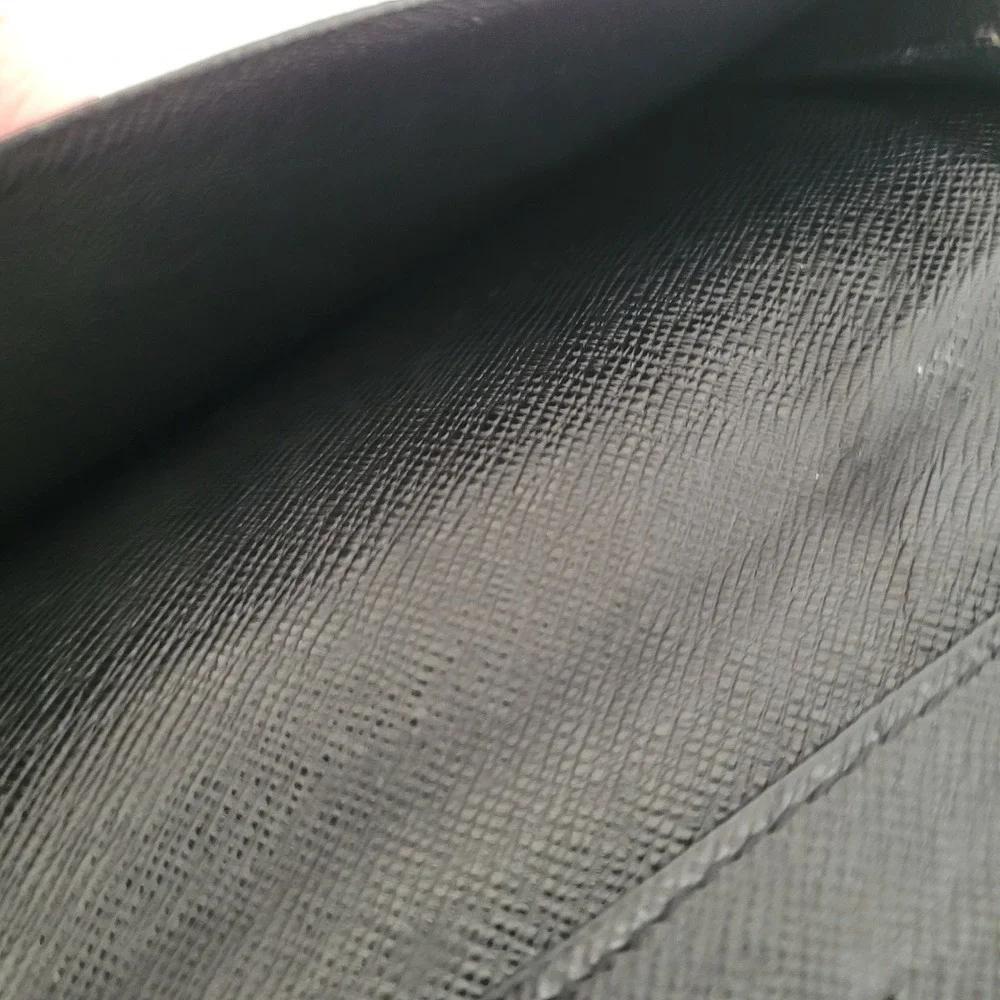 Louis Vuitton Mens Epi Leather Long Bifold Wallet Black Made in France AS IS